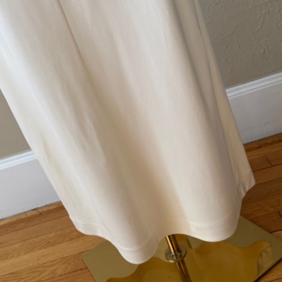 NEW OSCAR DE LA RENTA Sz 2 women's floral jersey maxi dress cream painted roses - Picture 10 of 16